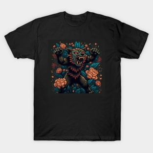 Raving Werewolf Racked With Moonlight Madness T-Shirt